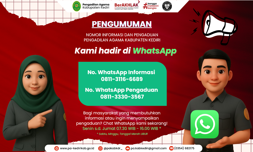 Nomor WhatsApp Informasi dan WhatsApp Pengaduan