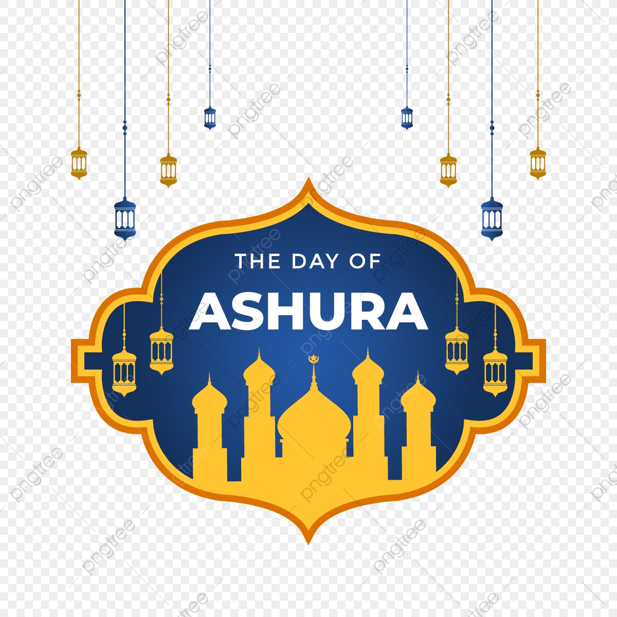 pngtree day of ashura gold arabian architecture and decoration png image 6613243